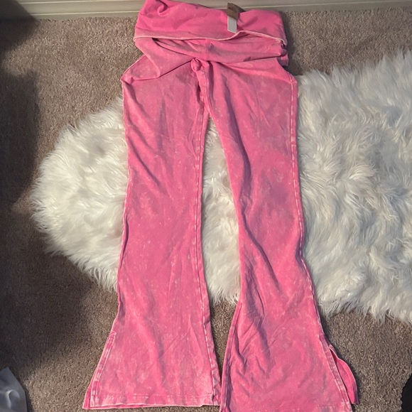 PINK Victoria's Secret Pants - PINK Victoria's Secret Flare Pants in Bright Pink